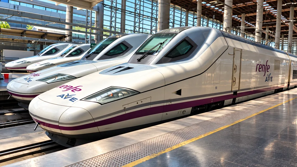 White high speed passenger train beside a platform